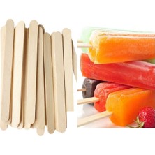 50 Li Ahşap Meybuz Dondurma Çubuğu Dil Çubuğu Dar 11 x 1 cm