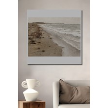 Teona Ahşap Dekoratif Ahşap Dikdörtgen Tablo Deniz Kıyısı Sessizliği