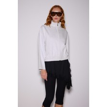 Babokah Dik Yaka Fermuarlı Interlok Sweat Ceket