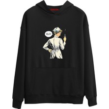 Eastek Injection Alert Tasarım 3 Iplik Şardonlu Kapüşonlu Unisex, Kadın, Erkek Hoodie