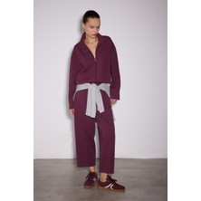 Babokah Dik Yaka Fermuarlı Interlok Sweat Ceket