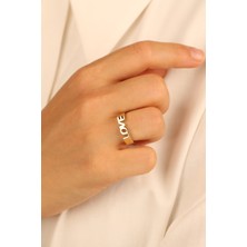ÇGK KUYUMCULUK  Love Yazılı Model Altın Yüzük ÇGKY0095