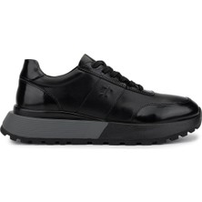 Tamer Tanca Erkek Hakiki Deri Siyah Açma Sneakers & Spor Ayakkabı 298 3229-2665 Erk Ayk SK25-26 Syh Acma/syh Atls