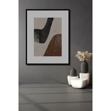 Teona Ahşap Dekoratif Ahşap Dikdörtgen Tablo Soyut Sanat Kompozisyonu Çerçeve Görünümlü