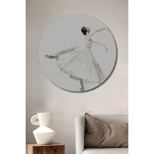 Teona Ahşap Dekoratif Ahşap Yuvarlak Tablo Balerin Zarafeti