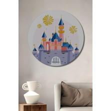 Teona Ahşap Dekoratif Ahşap Yuvarlak Tablo Disney Şatosu