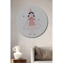 Teona Ahşap Dekoratif Ahşap Yuvarlak Tablo Peri Kız