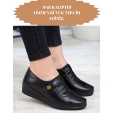 Kaof Shoes Kadın Siyah Klasik Ayakkabı Ortopedik Anne Ayakkabısı Anne Babet Ayakkabı Kadın Günlük Ayakkabı Anne Ayakkabı