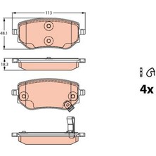 TRW Mtxdpn Fren Balatasi Arka Mercedes X-Class W470 . Nissan Navara 15 D23. D23T 2.3 Dci