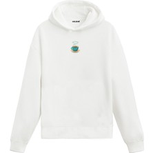 Colermi Kahve Fincanı Yazılı Minimal Hoodie