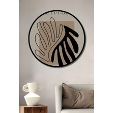 Teona Ahşap Dekoratif Ahşap Yuvarlak Çerçeve Görünümlü Tablo Matisse The Cut-Outs