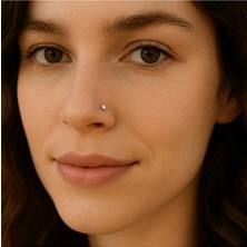 Heppii Cerrahi Çelik Yıldız Iğne Hızma Yıldızlı Burun Hızması Silver -Gümüş