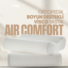 Pillow Market Ortopedik Boyun Destekli Visko Yastık - Çift Tarafı Destekli Visco Yastık - [hava Kanallı - Anti-Uv]