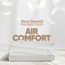 Pillow Market Boyun Destek Yastığı - Boyun Düzleşmesi Için Visko Yastık Tek Taraflı Lüx [air Comfort]