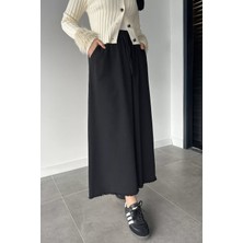 Julude Çift Cepli Bel Lastikli Tesettür Gabardin Etek P-00018923