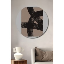 Teona Ahşap Dekoratif Ahşap Yuvarlak Tablo Soyut Sanat Eserleri