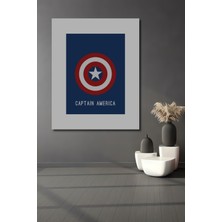 Teona Ahşap Dekoratif Ahşap Dikdörtgen Tablo Captain America