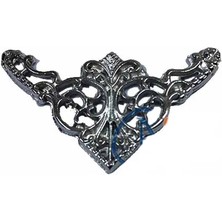 Dekoratif Köşe Süsü, Köşelik - Küçük, 19X34MM, Nikel, 100 Adet