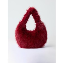 Jimmy Key Bordo Peluş Omuz Çantası