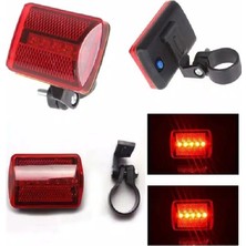 7 Modlu 5 Ledli Bisiklet Arka Stop Ikaz Lambası Işığı