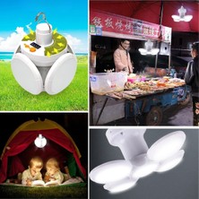 5 Ledli Kanatlı Lamba Güneş Enerjili Solar Aydınlatma Asılabilir Kamp Feneri Solar Fener Işıldak