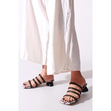 İdil Idil   Siyah Cilt Kadın Terlik