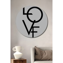 Teona Ahşap Dekoratif Ahşap Yuvarlak Tablo Aşk