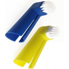 2 Li Set Evcil Hayvan Diş Fırçası ve Silikon Masaj Fırçası Parmağa Takılan