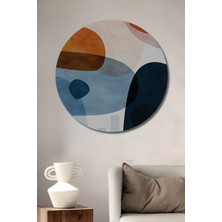 Teona Ahşap Dekoratif Ahşap Yuvarlak Tablo Soyut Renklerin Dansı