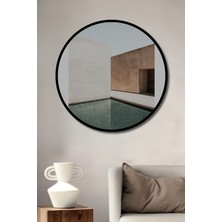 Teona Ahşap Dekoratif Ahşap Yuvarlak Çerçeve Görünümlü Tablo Modern Mimari Havuz