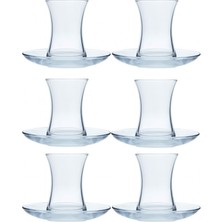 Tiesa Home 12 Parça 6 Kişilik G4U Misis 160CC Cam Çay Bardağı Takımı Seti