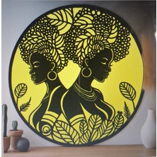 Mivora Shop Afrıkalı Kadın Sarı Sıyah