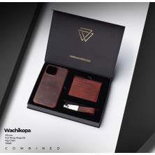 Wachikopa El Yapımı Hakiki Deri Klasik Hediye Seti - Full Wrap Magsafe