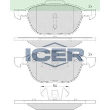Fren Balata On Ford Focus Iı 1.6i 2004-2011/ Focus Iı 1.6 Tdcı 2004-2011/ C-Max I 1.6 Tdcı 2007-2011/ Focus Iıı 1.6 Tdcı 11-2015/ Kuga I 1.6 08-2013/ Mazda 3 1.4i 03-2009/ S40 Iı 1.6i 04-2012 1223682