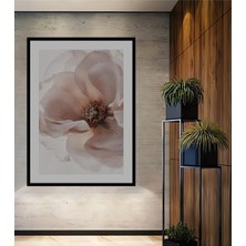 Teona Ahşap Dekoratif Ahşap Dikdörtgen Tablo Pembe Çiçek Çerçeve Görünümlü