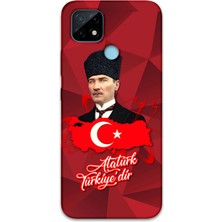 Gramaphone Realme C21 Uyumlu Atatürk Desenli Telefon Kılıfı + Ekran Koruyucu - 5851