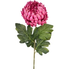 Nettenevime Yapay Çiçek Krizantem Fuşya 90CM Tek Dal Kumaş Çiçek Uzun Dal
