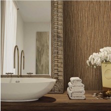 Adawall| Minimalist Dokulu Duvar Kağıdı (5801-5 : Kahverengi)