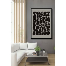 Teona Ahşap Dekoratif Ahşap Dikdörtgen Tablo Iyilikle Davran Çerçeve Görünümlü