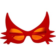 Ynt İthalat Kırmızı Renk Bıyık Tasarımlı Kedi Gözlüğü 19X11 cm