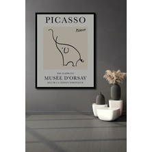 Teona Ahşap Dekoratif Ahşap Dikdörtgen Tablo Picasso Fil Çerçeve Görünümlü