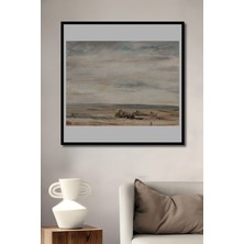 Teona Ahşap Dekoratif Ahşap Dikdörtgen Tablo Kırsal Manzara Çerçeve Görünümlü