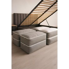 Seryat 8 Adet Büyük Boy Baza Altı Kapitone Desenli Hurç Kazak Yastık Çok Amaçlı Yorgan Hurcu 64X45X20CM