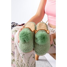 Kadın Ev Terliği Ponpon Şık Giyim Hediyelik Çeyiz Bohça Misafir Terliği