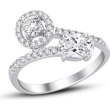 Necati Gün Yanları Pırıltılı Taşlarla Süslenmiş Çapraz Model Sky Diamond