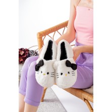 Yumuşak Tüylü Peluş Panduf  Ev Kadın Panduf