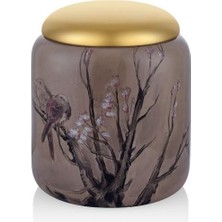 LuckyArt Lamedore Ağaç Dalı Desenli Kapaklı Vazo Büyük Boy 26X30 cm