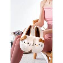 Yumuşak Tüylü Peluş Panduf  Ev Kadın Panduf