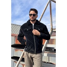 İnpool Gömlek Yaka, Oversize, Çift Cep Kapaklı, Baklava Desenli Kapitone Ceket 2504