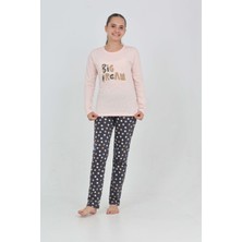 Toontoy Kız Çocuk Big Dream Baskılı Pijama Takım